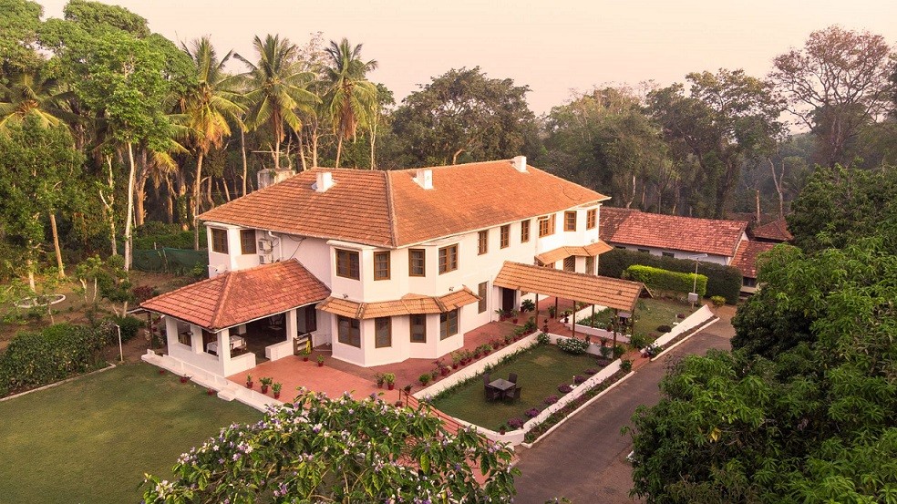 Aerial View of Bungalow in Coorg, Taneerhulla Bungalow