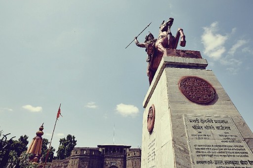 Bajirao Peshwa Statue Outside Shaniwar Wada Bajirao Peshwa Statue Outside Shaniwar Wada