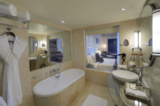 Stylish Bathrooms with Bathtub & Sperate Shower Area - Vivanta Goa, Panaji Stylish Bathrooms with Bathtub & Sperate Shower Area - Vivanta Goa, Panaji