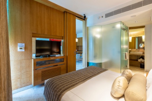 Deluxe Suite Living Room at Vivanta Bengaluru, Whitefield