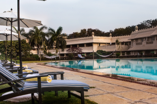 Faà §ade view of Swimming Pool at Vivanta Aurangabad, Maharashtra